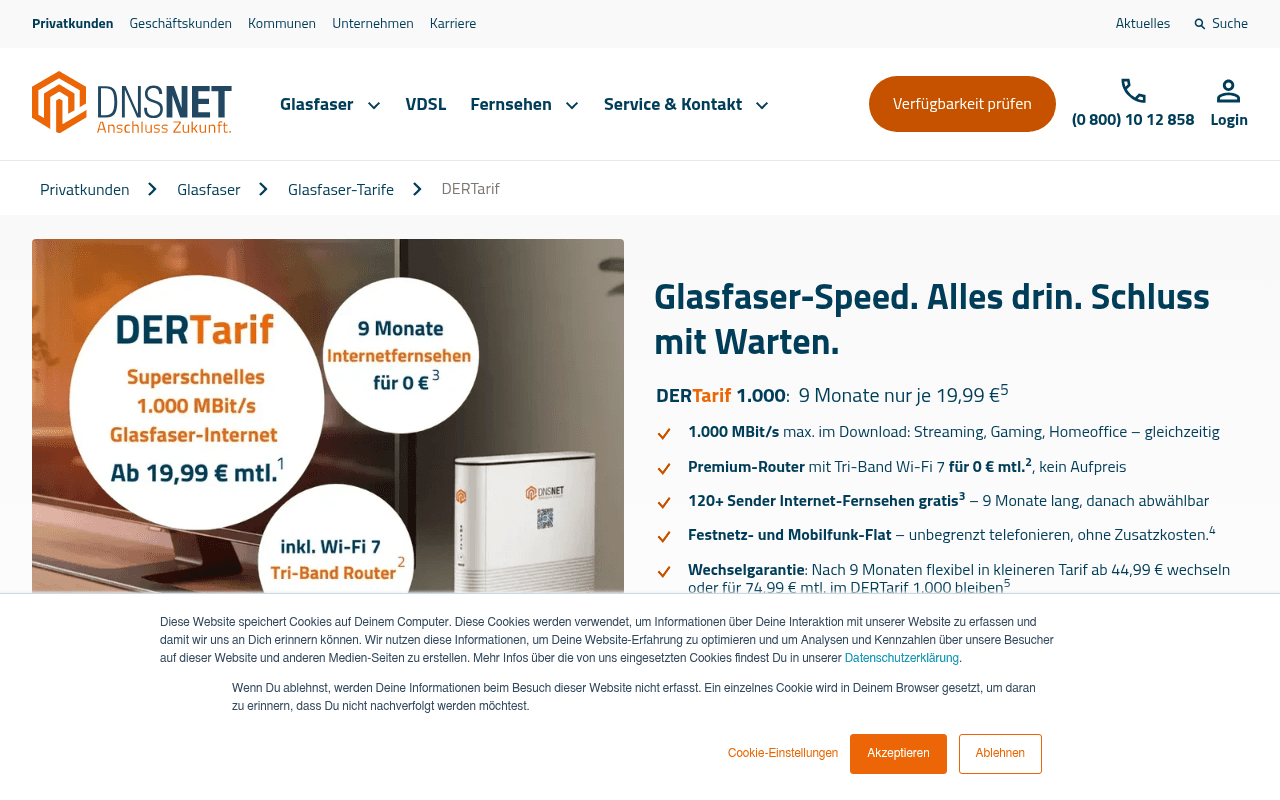 dns-net.de landing page screenshot
