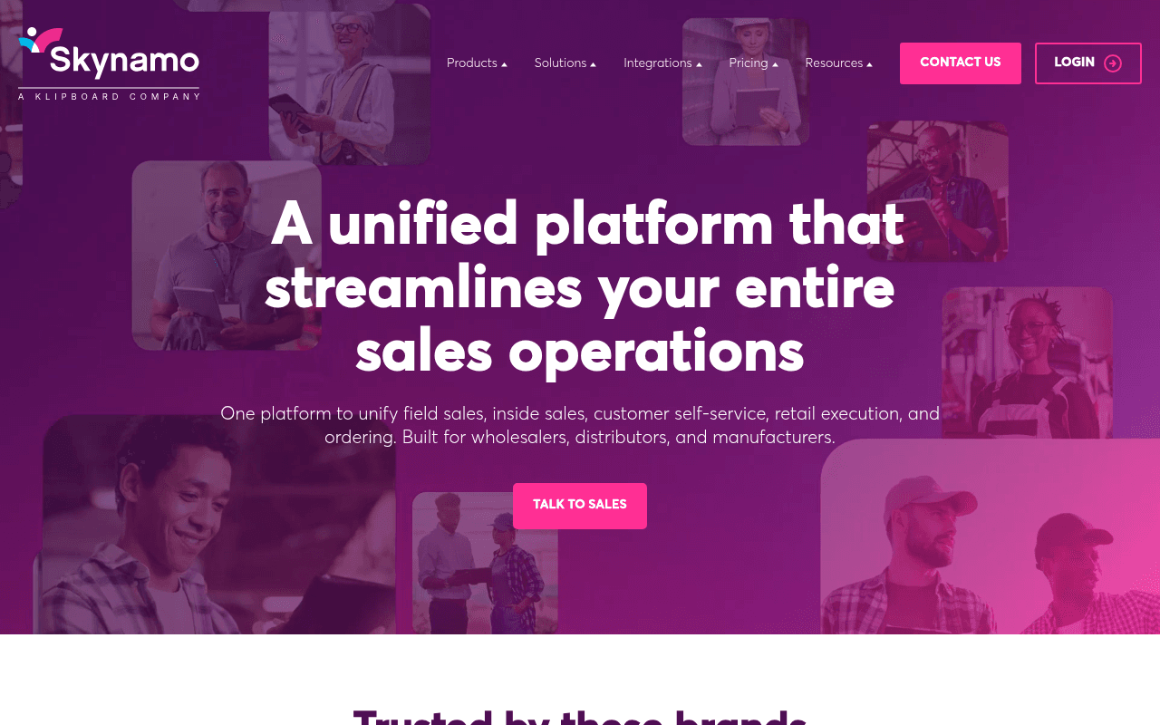 Screenshot of skynamo.com