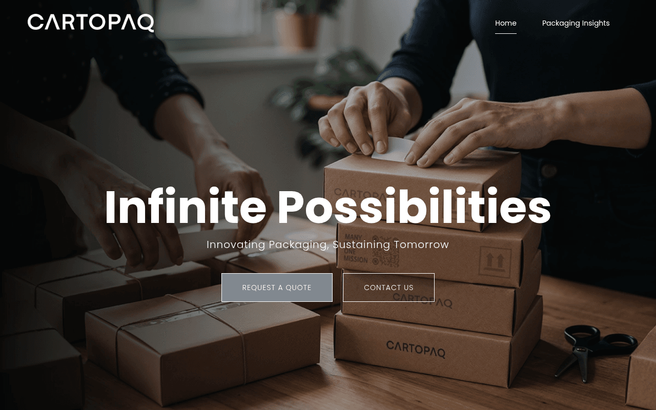 cartopaq.com landing page screenshot