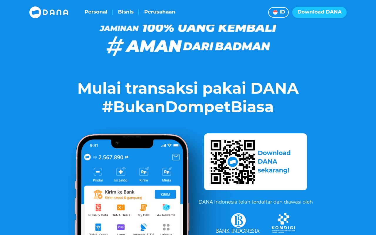 Screenshot of dana.id