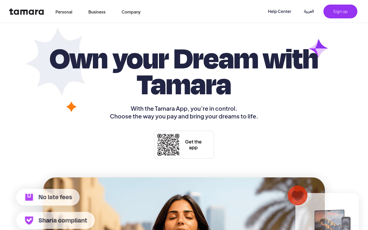 tamara.co landing page screenshot