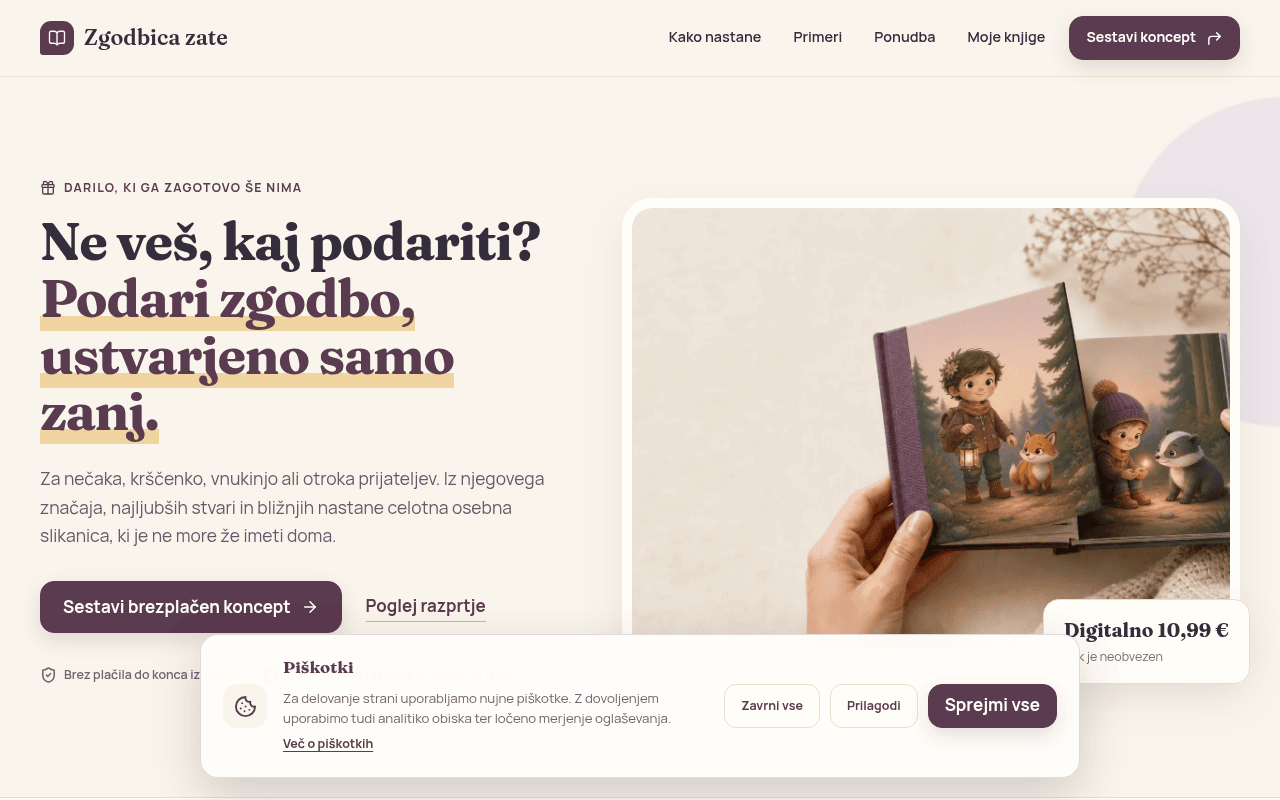Screenshot of zgodbicazate.si