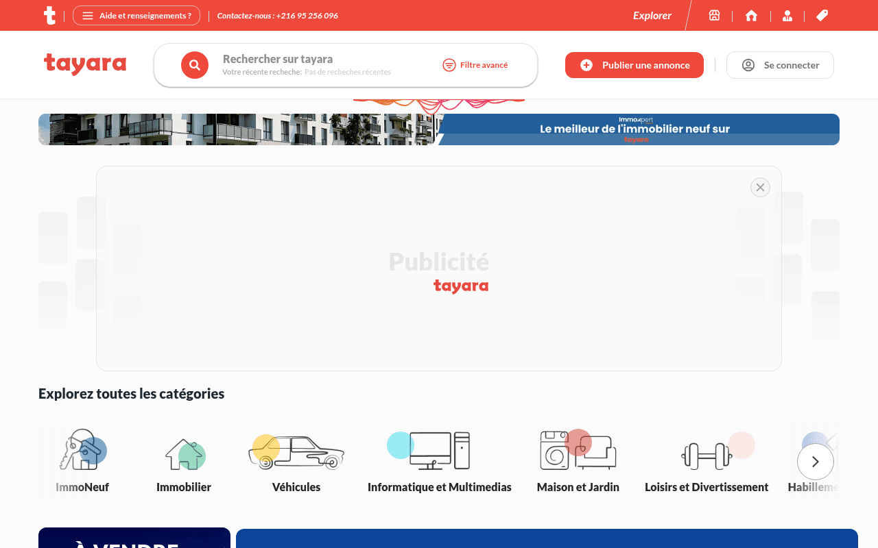 tayara.tn landing page screenshot