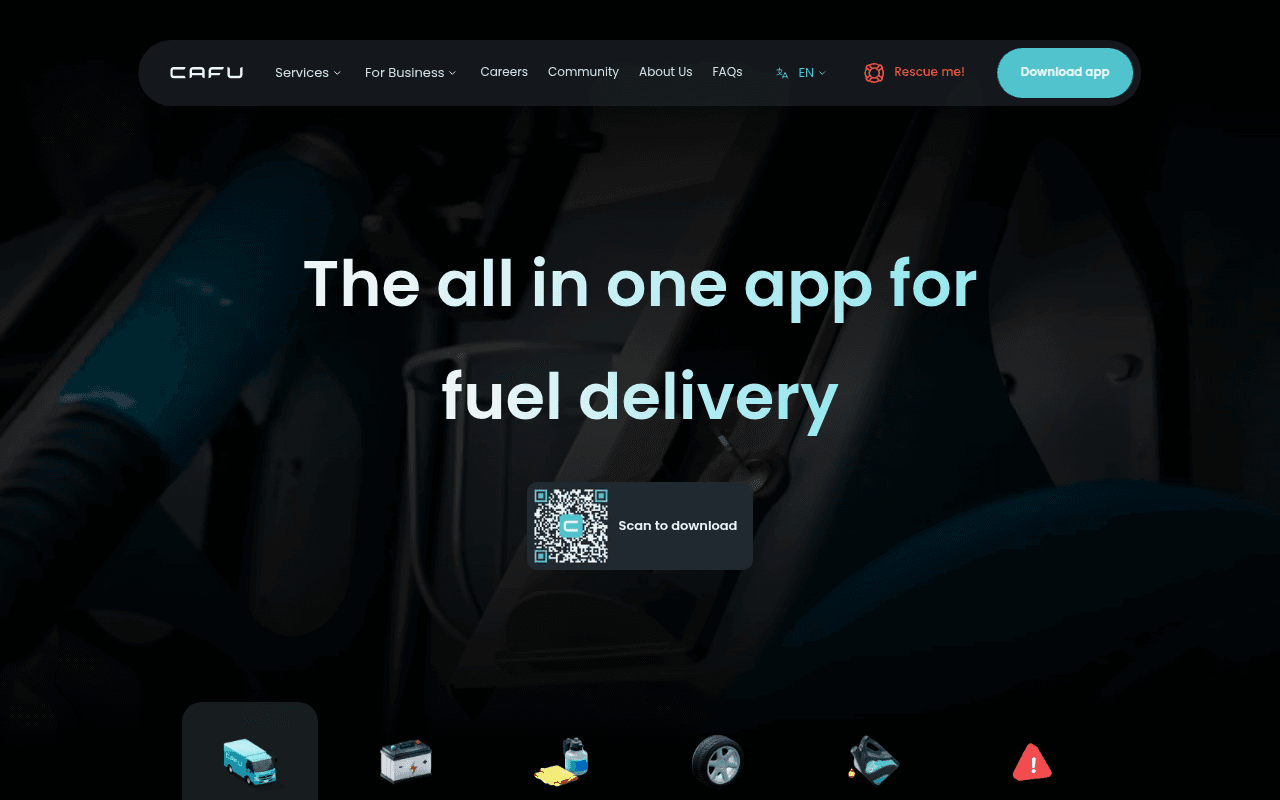 Screenshot of cafu.com