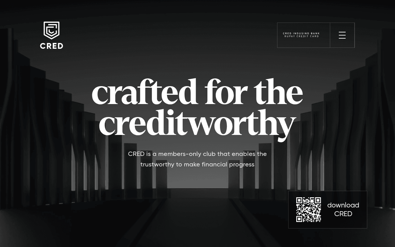 cred.club landing page screenshot